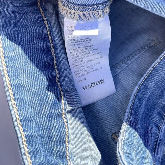 Free People We The Free Just Float On Flare Leg Jeans High Waist Womens 28 Blue - Picture 6 of 7